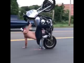 miracles on a motorcycle. tricks on the go. cool bike, beautiful moto, tuning, shock, horror