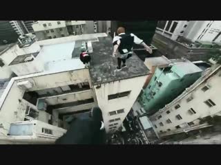 first person parkour. it's not real. super video shock cool