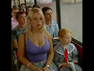 a sexy girl with beautiful breasts is a joke on the bus. tin joke humor games no porn no sex naked rzhaka watch to the end